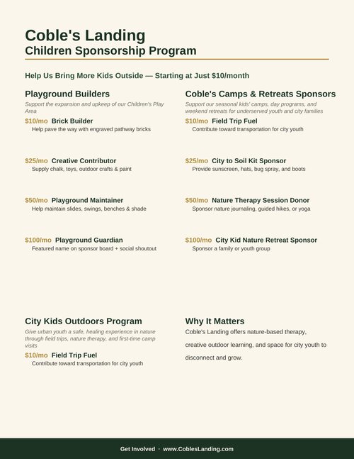 Children Sponsorship Program flyer preview